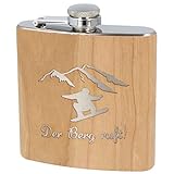 Spruchreif · Flachmann aus Edelstahl mit Gravur · Geschenkidee für Ski und...