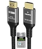 Ubluker 10K 8K 4K HDMI Kabel 48Gbps 2M, Zertifiziertes Ultra High Speed HDMI® Kabel 4K...