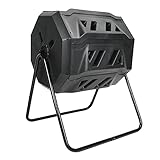 Trommelkomposter 160 l, Doppel Kammer Kompost-Trommel Effizienter Komposter...