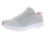 Skechers Damen Womens Shoe-go Golf Max 2 Fairway 3 Sneaker, Graues Netzgewebe, rosa Rand,...
