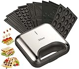 5in1 Sandwichmaker | 5 auswechselbare Platten | Waffeleisen | Kontaktgrill | Elektrogrill...