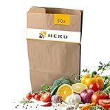 HEKU Müllbeutel Biomüllbeutel 50 Stück 10l Papier - Bio Müllbeutel aus stabilem...