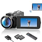XYiezkaxo Videokamera-Camcorder WiFi, Vlogging-Kamera