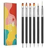 Lofuanna 6 Stück Professionelle Nagel Pinsel, Doppel-Ende Nail Art Pinsel Kit,...