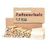 Heumüller Holzwolle Anzündholz 17 kg I Anfeuerholz aus gespaltenem & entrindetem...