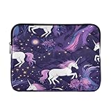 Niedliche Einhörner lila Computertasche, 15 Zoll Laptoptasche, Laptop-Hülle wasserdicht,...
