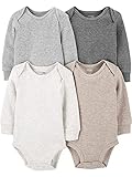 Simple Joys by Carter's Unisex Baby Long-Sleeve Thermal Bodysuits, Pack of 4...