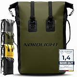 Nordlight Wasserdichter Rucksack Dry Bag 35l - (Olivgrün) Roll Top Rucksack mit...
