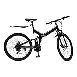 Futchoy 26 Zoll Faltrad Klapprad 21 Gang Folding Bike MTB Faltrad für Erwachsen...