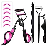 Docolor Wimpernzange Set 4 in 1 Eyelash Curler Mit Kamm für Alle Augenformen...