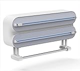 Wandrollenhalter Küche 3-Fach Folienschneider - Quasziwa Magnetischer...