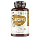 Bio Ingwer Kapseln - 650mg Ingwerpulver pro Kapsel - Bio Zertifiziert - 90 Stück für 3...