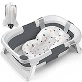 DEANIC Faltbare Baby Badewanne, Babybadewanne Neugeborene von 0-6-12 Monaten Geeignet,...