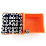 37 Stück Schlagzahlen Set mit Aufbewahrungsbox, 3mm A-Z Buchstaben 0-9 Zahlen 1 Symbol 1...