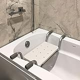 Aluminium-Badebank, Leichter hängender Badewannensitz, ausziehbarer Badewannentisch,...