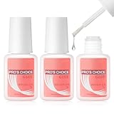 Nagelkleber, 3 Flaschen Extra Stark (7g) On Nagelkleber Für Kunstnägel Tips,...