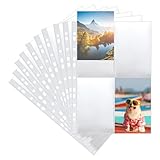 VMUTGA 50 Stück Fotohüllen A4, 4 Fächer Geteilt Transparent Postkartenhüllen...