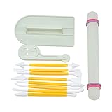 Cozyswan 11 Stücke Sugarcraft Modellierwerkzeug für Kuchendeko BestMall Teigroller...