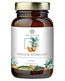 WECOLOGY® Papain & Bromelain Kapseln Hochdosiert - 90 Stück - Nachhaltige Enzym...