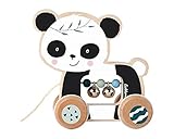 Eichhorn - Nachziehtier, Panda mit Geräuschen und Bewegung, 15 cm lang, aus...