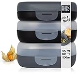 Moritz & Moritz 3x Brotdose mit Fächer - Mix & Match Lunchbox– Vesperdose...