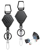 Uniclife Heavy Duty einziehbare Schlüsselanhänger mit Magnetverschluss einziehbare Badge...