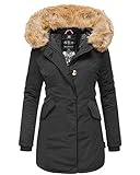 MARIKOO Damen Parka Jacke Winterjacke Fellkapuze Trend Farben KRM55 (XS / 34,...