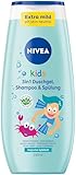 NIVEA KIDS 3in1 Duschgel, Shampoo & Spülung, Pflege und Reinigung für Kids mit magischem...