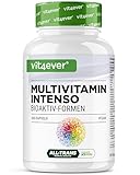 Premium Multivitamin A-Z - 365 hochdosierte Kapseln mit 26 Bioaktiv-Formen &...