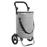 SONGMICS Einkaufstrolley, Trolley, Einkaufswagen mit Kühlfach, groß, 35 Liter, klappbar,...