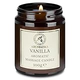 Massagekerze Vanille 100g - Sojawachs Kerze - Massage Kerze mit Vanille Duft -...