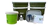 2 x Bokashi-Eimer-16l + 3,5l-TriaTerra-Streu Set Terra Preta-Küchenkompost