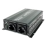 SOLARTRONICS Spannungswandler NM1500 12V 1500 Watt SCHWARZ - 3000 Watt Spitzenleistung -...