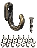 Fuxxer 20x Mini Eisen-Haken, Deko-Haken, Bilder-Haken und Dekoration, Bronze