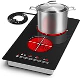SizzleCook Elektrisches Doppelbrenner-Kochfeld zum Kochen, 110V-Stecker, tragbarer...