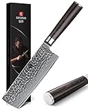 XINZUO Damaststahl 17cm Nakirimesser, scharf Küchenmesser 67 Schichten...