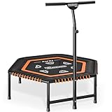MONZANA® Fitness Trampolin MZFT120 mit Haltegriff Höhenverstellbar Ø 120cm...