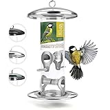 wildtier herz I Körner Vogelfutterspender 26cm - aus rostfreiem Edelstahl,...