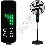 U-SMILER Ventilator mit Fernbedienung, Ventilator Leise 55W, 6 Klingen, 90°...