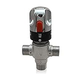 Brauchwassermischer Mischventil Caleffi 20-55 °C 1/2' Außengewinde Verbrühschutz,...