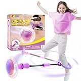 JOYIN Swing Wheel mit Lichtrad,Blinkender Springring Fußkreisel Kinder,Faltbarer Ankle...