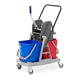 ulsonix UNICLEAN TWO34 Reinigungswagen 2 Eimer 2 x 17 L Putzwagen Reinigungswagen mit...