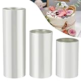 Fousenuk Tortenrandfolie Wiederverwendbar, 3 Rolle Tortenfolie Transparent 8cm/10cm/15cm...