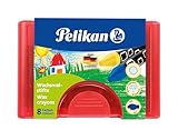 Pelikan Wachsmalstifte, rund, wasserfest, 8 Stück in Box plus Schaber, mit...