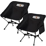 OVERMONT Campingstuhl Faltbar Kleines Packmaß - 2er Set Faltstuhl Leicht mit Tragetasche...