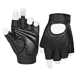 TJLSS Bequeme Warmhandschuhe männlicher Winter, Schwarze Lederhandschuhe for Herren Leder...