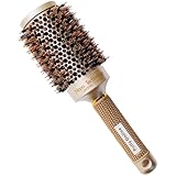 Round Hair Brush Blow Drying Brush Ionic Boar Bristles Anti-Static Round Brush for Hair...
