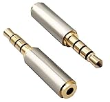 AAOTOKK 3,5 mm Kopfhöreradapter 4 Poliger 3,5 mm Männlich auf 2,5 mm Weiblich...