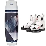 F2 Set Wakeboard Shore Braun 138cm mit Wakebindung Team Boot L/XL