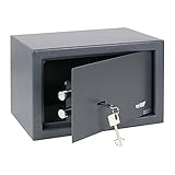 HMF 49200-11 Safe Tresor mit Schlüssel, Möbeltresor | 31 x 20 x 20 cm |...